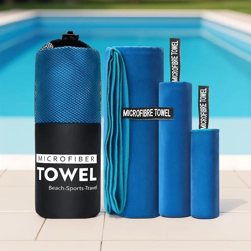 

Quick-Dry Sports Towel 40x80CM: Blue Grey Green Orange for Camping Beach & Fitness