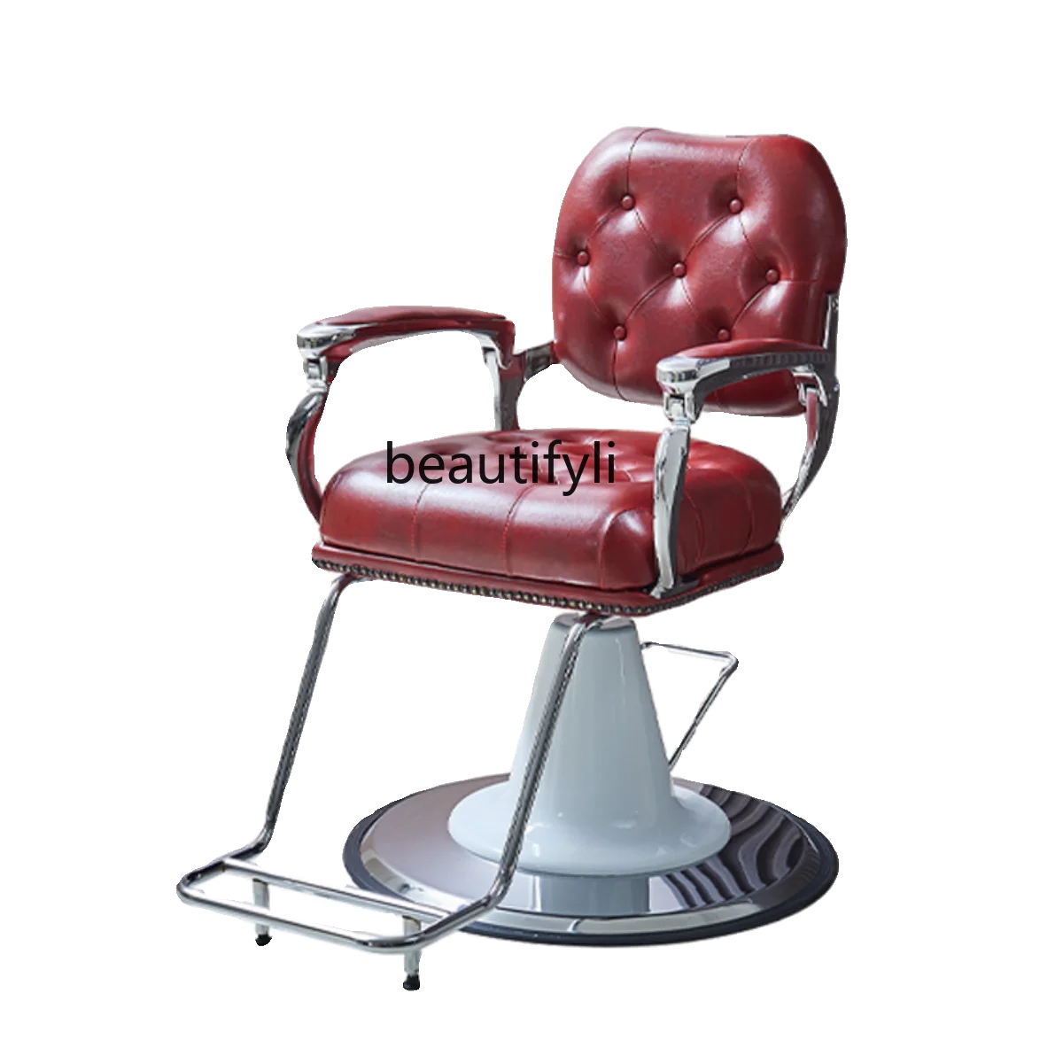 

Barber Shop Chair for Hair Salon Hair Salon Hair Cutting Adjustable Oil Head Vintage Retro Hairdressing Stool