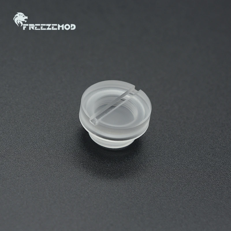 2pcs FREEZEMOD Computer Water Cooling Plug Slotted Acrylic Transparent Water Stop Connector