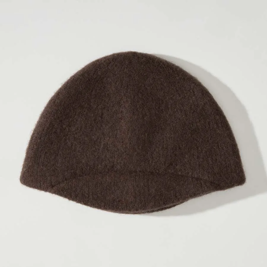 ピュアウールキャップビーニーハット女性ファッションニットボンネット冬