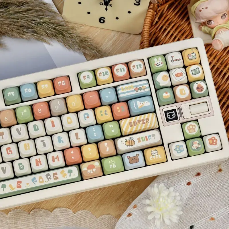 PBT Creative DIY Five sided Thermal Sublimation Compatible Mechanical Keyboard 60-108
