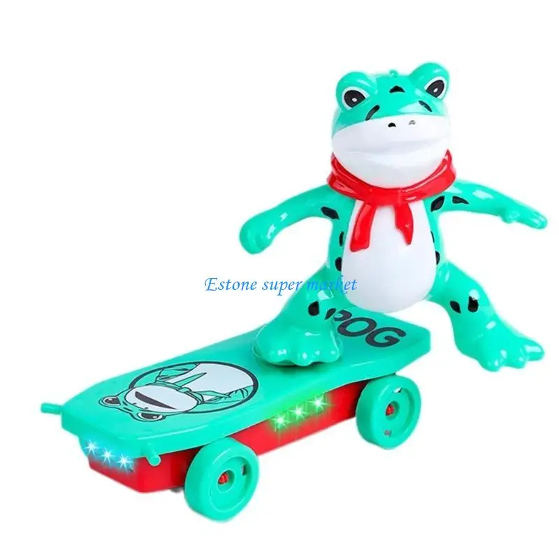 090B Monopatín acrobático dibujos animados para niños, juguete musical ligero para niños, juguete interactivo para fiesta