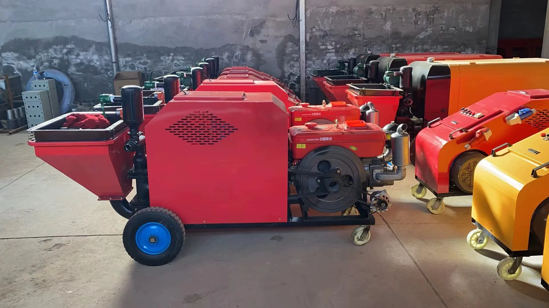 Electric Diesel Concrete Wall Plastering Machine New Cement Mortar Spraying Plasterer Equipment