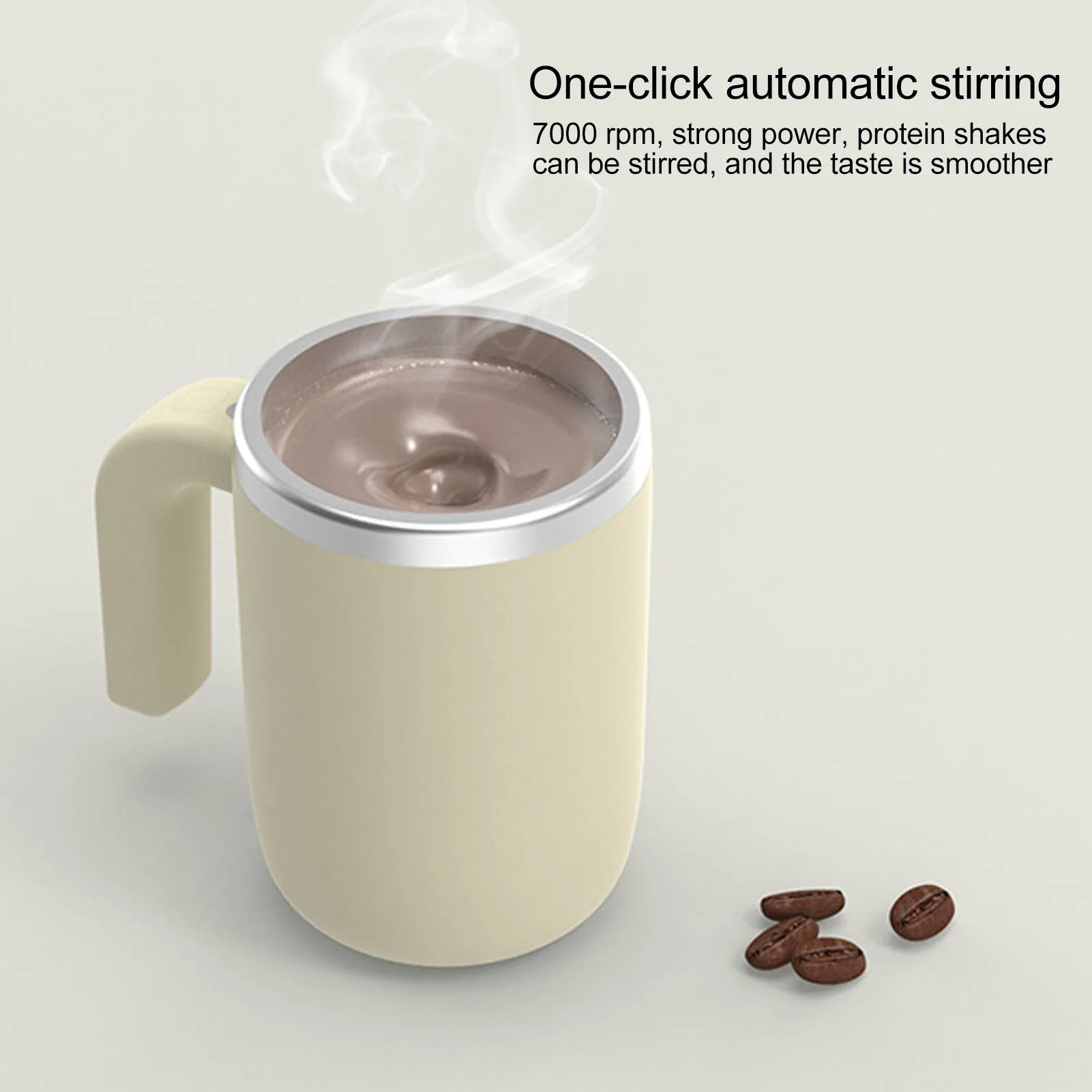 Self Stirring Mug Magnetic Charging Electric Automatic Stirring Stainless Steel Cup for Coffee Tea Hot Chocolate Milk