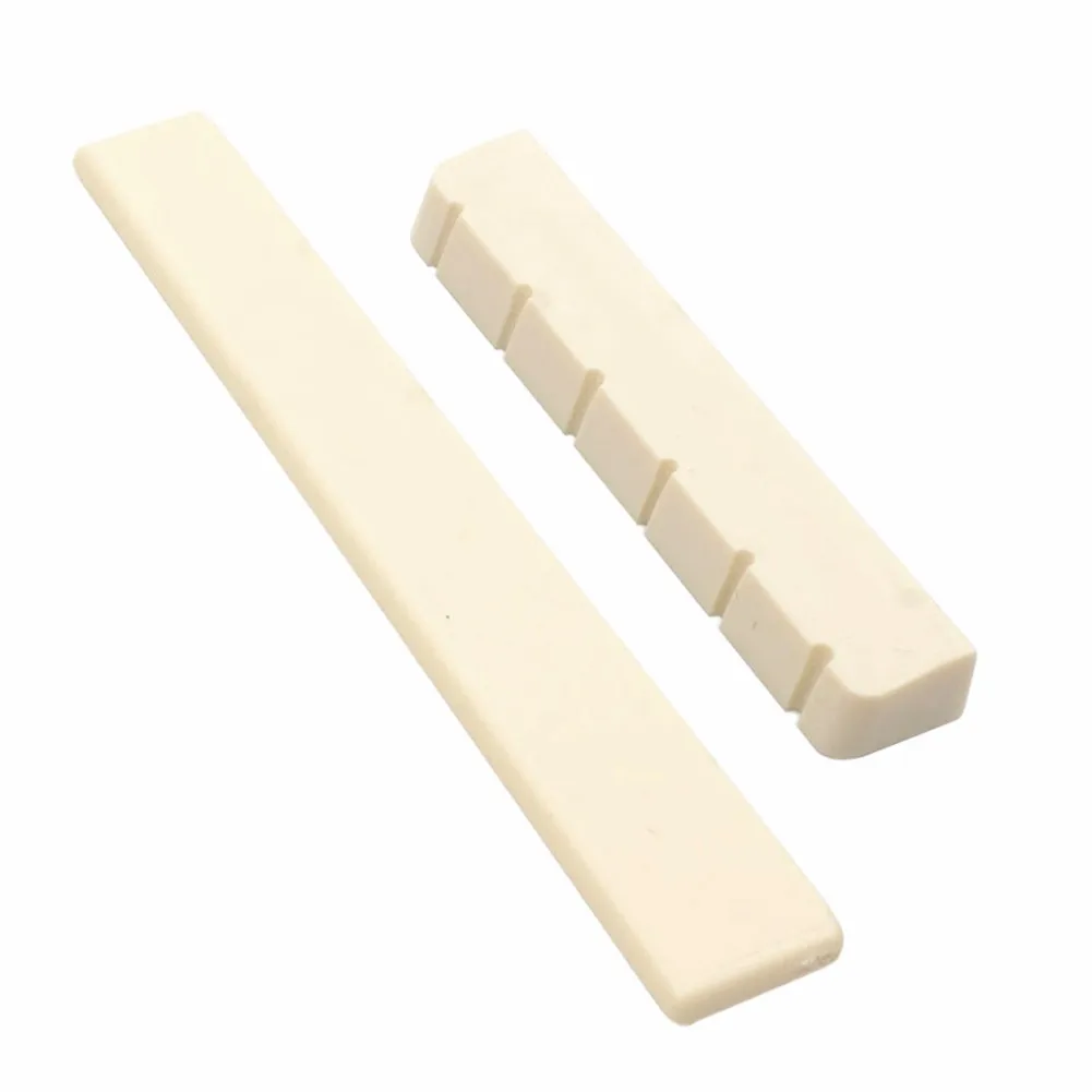 6 String Classical Guitar Saddle + Nut White Bone Bridge For Acoustic Folk Guitar  Replacement Spare Part Guitar White Parts