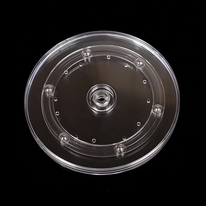 360° Rotatable Acrylic Turntable Round Swivel Display Rack Clear Tray for Jewelry Decorations and Home Hardware Storage