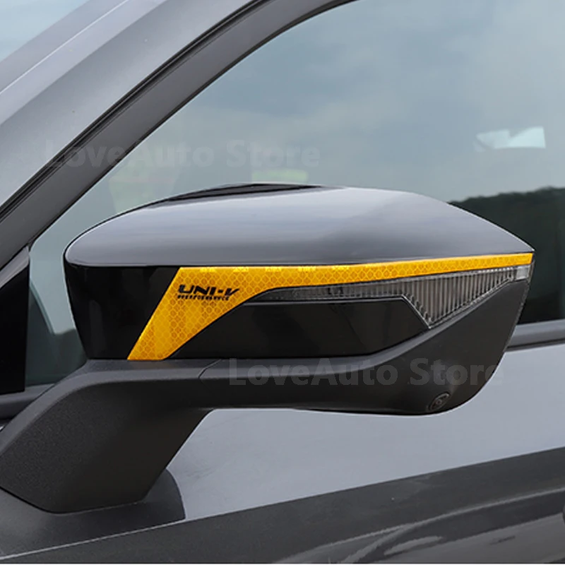 

For Changan UNI-V UNI V 2022 2023 Car Carbon Fiber Side Door Mirror Rear View Mirror Anti-friction Anti-collision Strip Sticker