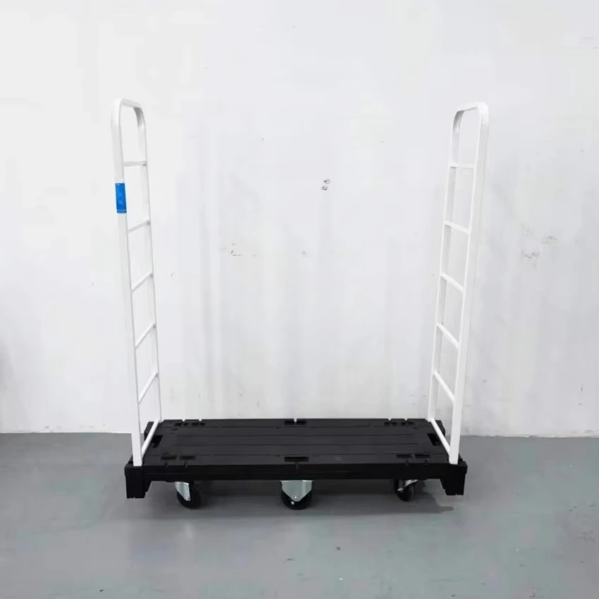 Warehouse U-boat trolley Transport trolley with plastic platform 6-wheel service equipment
