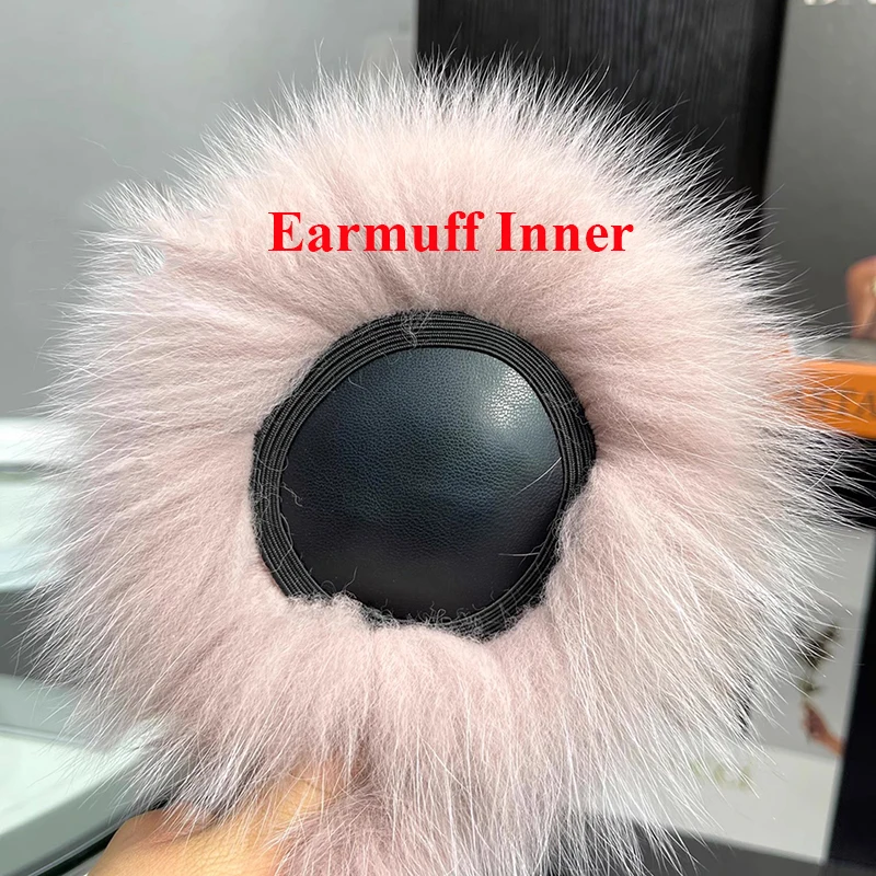 Зимние наушники из натурального лисьего меха, толстые теплые плюшевые наушники с защитой ушей, наушники из полного меха для женщин и мужчин, уличные наушники-ушанки
