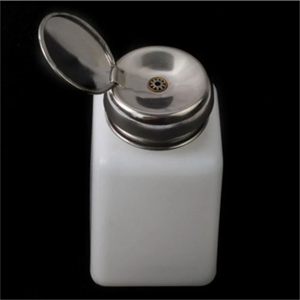 200ML płynna prasa alkoholowa do paznokci pusta butelka z pojemnikiem przenośny żel akrylowy środek do czyszczenia polski zmywacz dozownik butelka z pompką do przechowywania