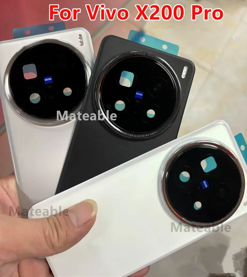 X200Pro Battery Back Cover For Vivo X200 Pro Rear Housing Repair Replace Door Phone Case + Camera Lens V2413 V2405A V2405DA