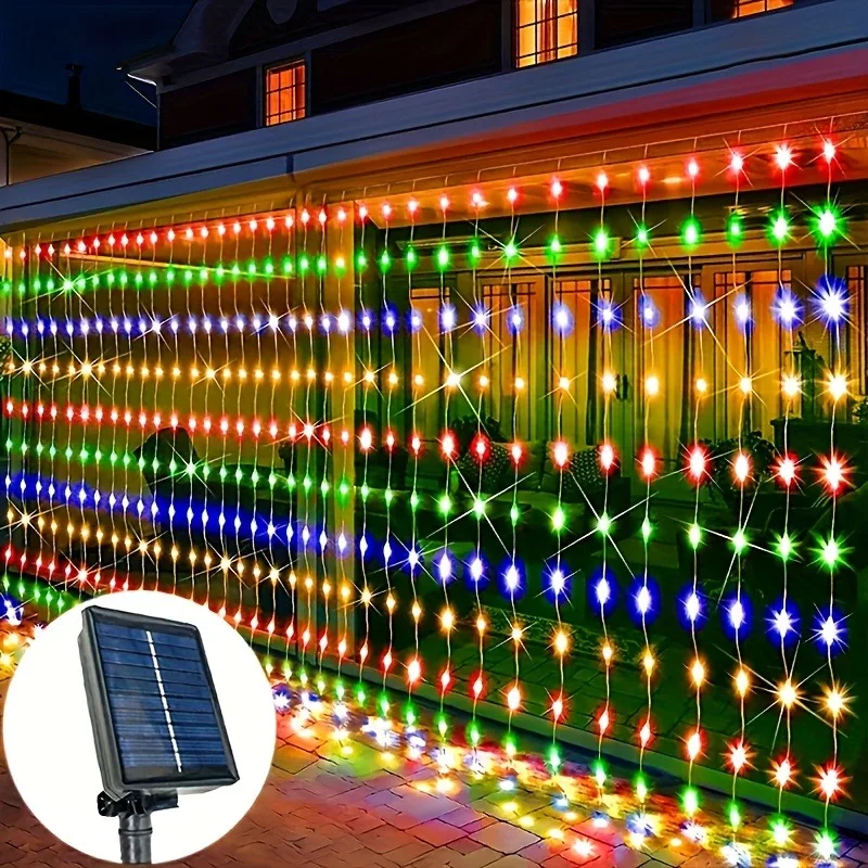 

Solar Outdoor LED String Light 8 Lighting Modes Fairy Garland Lamp Ramadan Decorations