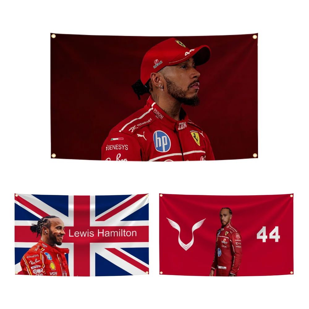 90x150cm Lewis Hammer Time Hamilton 44 Flag Polyester Digital Printing Banner Wall Art Home or Outdoor Decoration Tapestry