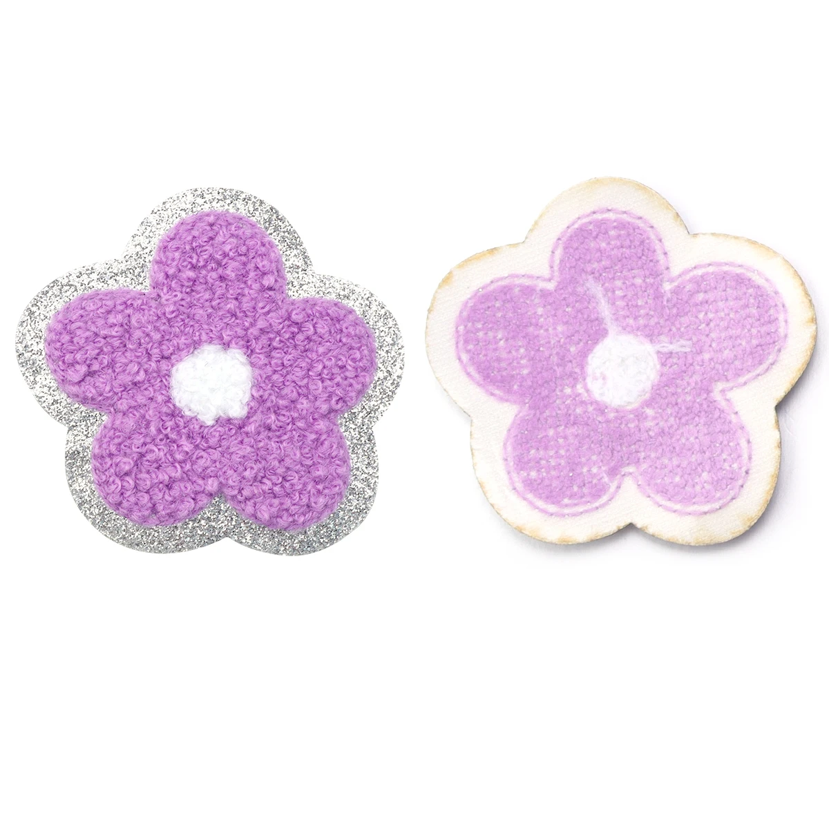 5-10Pcs/Lot Multi Shapes Wool Embroidery Patches Gold Glitter Edged Patches Iron On For DIY Crafts Sticker Bags Clothing Decor