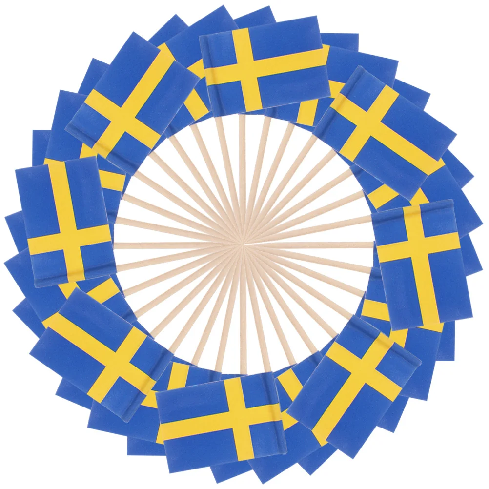 

200Pcs Cake Picks Toothpick Flags Party Dessert Decorations International Flag Picks Fruit Sandwich Appetizer Toothpick Flags