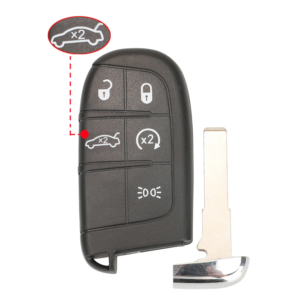Jingyuqin 3/4/5BTN Ersatz Fernbedienung Smart Key Shell Für Fiat 500 500L 500X Toro 2016 2017 2018 2019 Auto Schlüssel Fall SIP22 Klinge