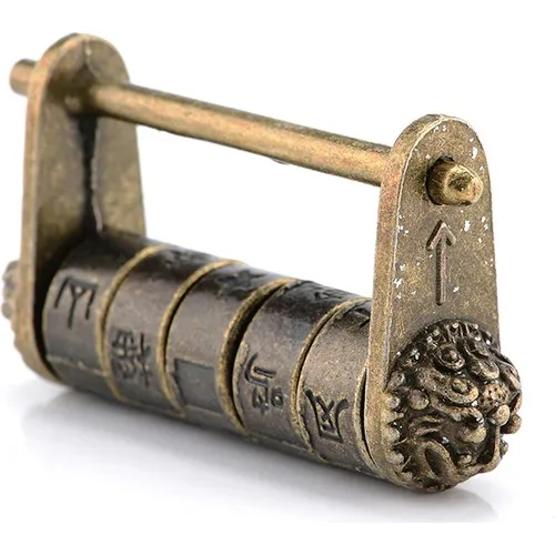 Eröz Trade Antique Bronze Combination Padlock Nostalgic Jewel Box Locks