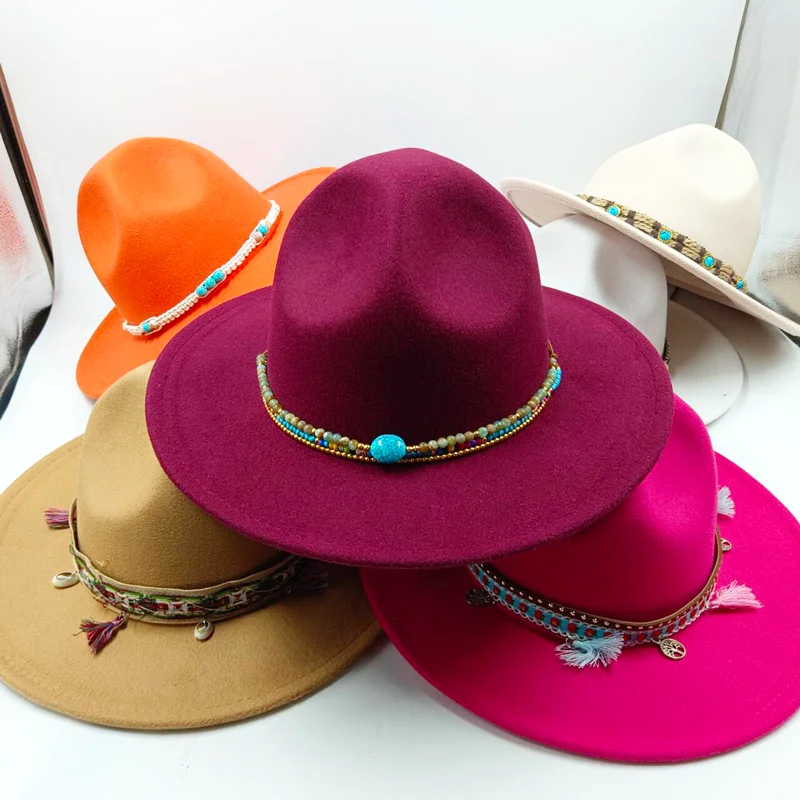 

Women's fedora hat 7cm jazz hat volcano top large brim jazz men's fedora hat chapeau femme sombrero mujer