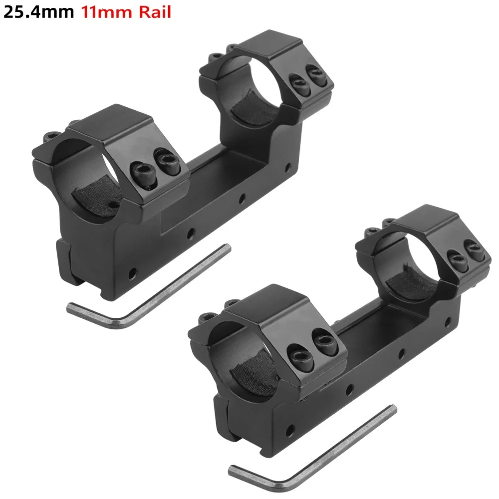 25.4mm スコープマウント 11mm 21mm レール タクティカルトイガン一体型フラットトップ 1インチ デュアルリング ワンピース ライフルスコープ 光学照準器マウントベース