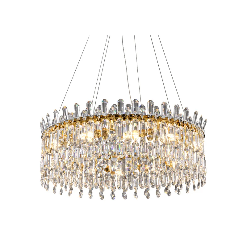 K9 Crystal Collection Gold Silver Dimmable LED Ceiling Chandelier Lighting Lustre Suspension Luminaire Lampen For Living Room