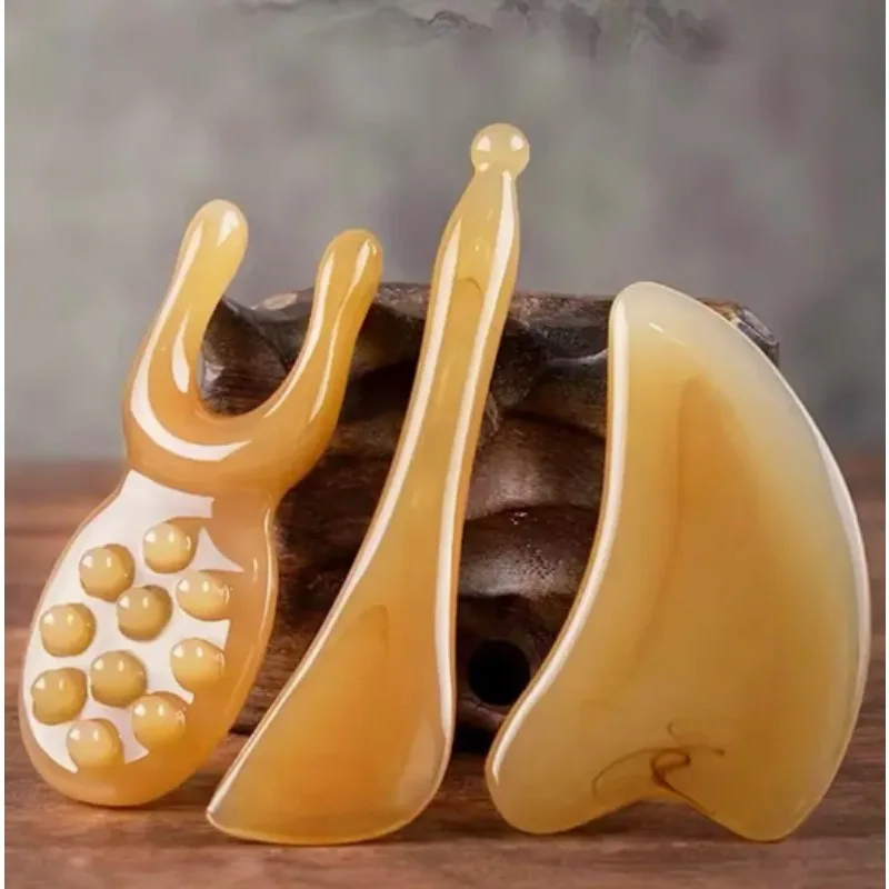 

Facial Massage Tools, Imitation Sheeps Horn Gua Sha Board, Tensile Rod, Face Special Resin Face Pulling Meridian Massage Stick