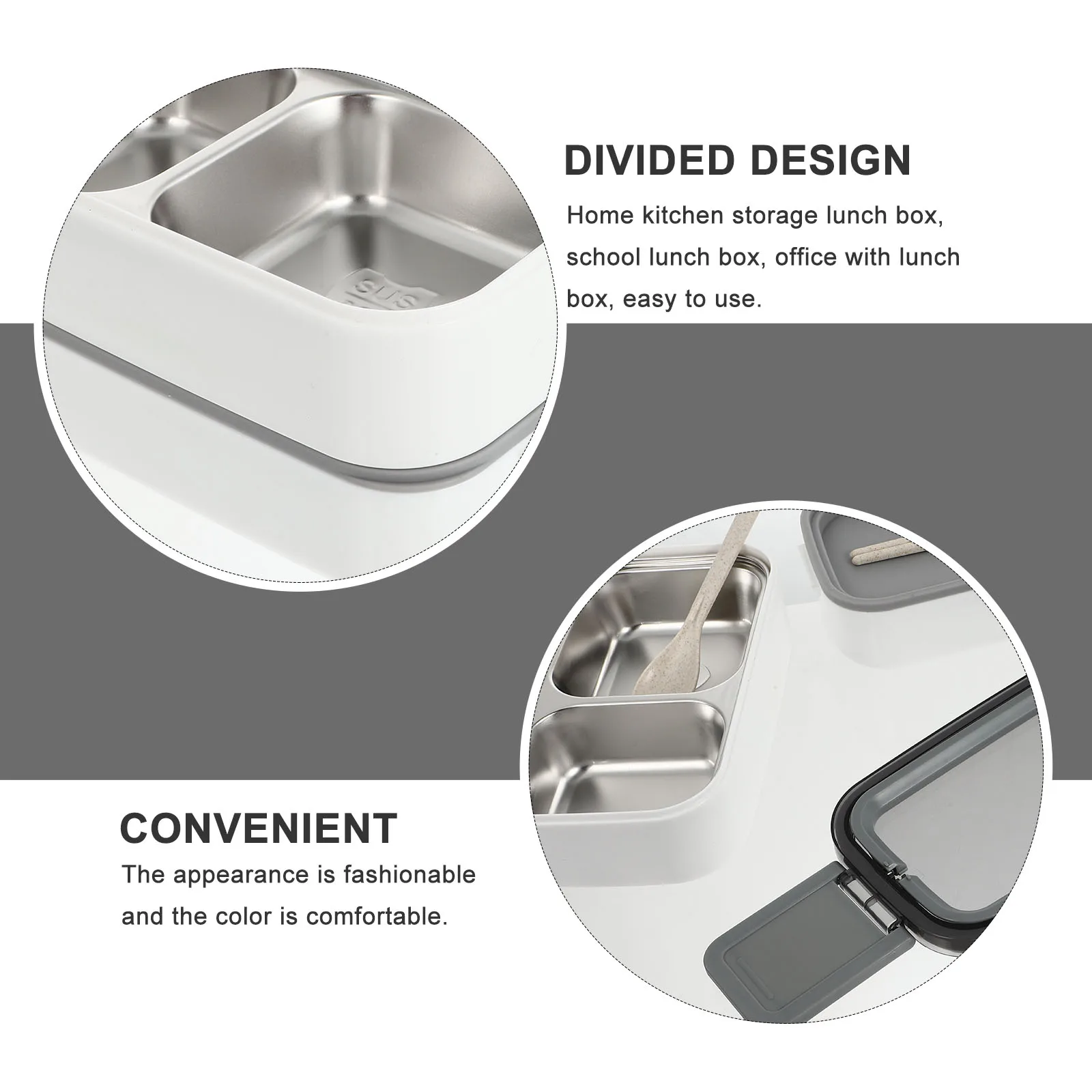 

1 комплект, двухслойная коробка для бенто, портативный герметичный контейнер для разделения еды, силиконовый вентиляционный контейнер из полипропилена, обед из нержавеющей стали