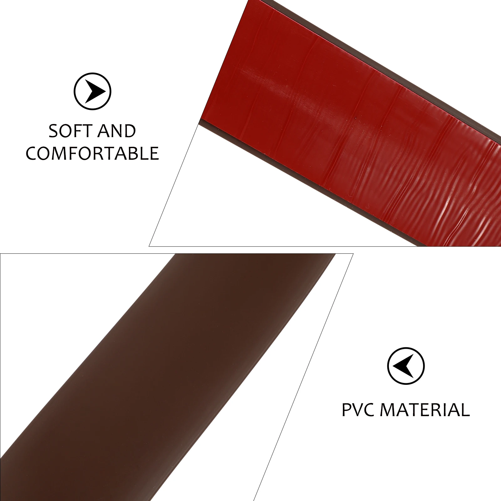 

PVC Self Adhesive Floor Transition Strip Durable Peel Stick Tile Wooden Edge Baseboard Flat Divider Vinyl