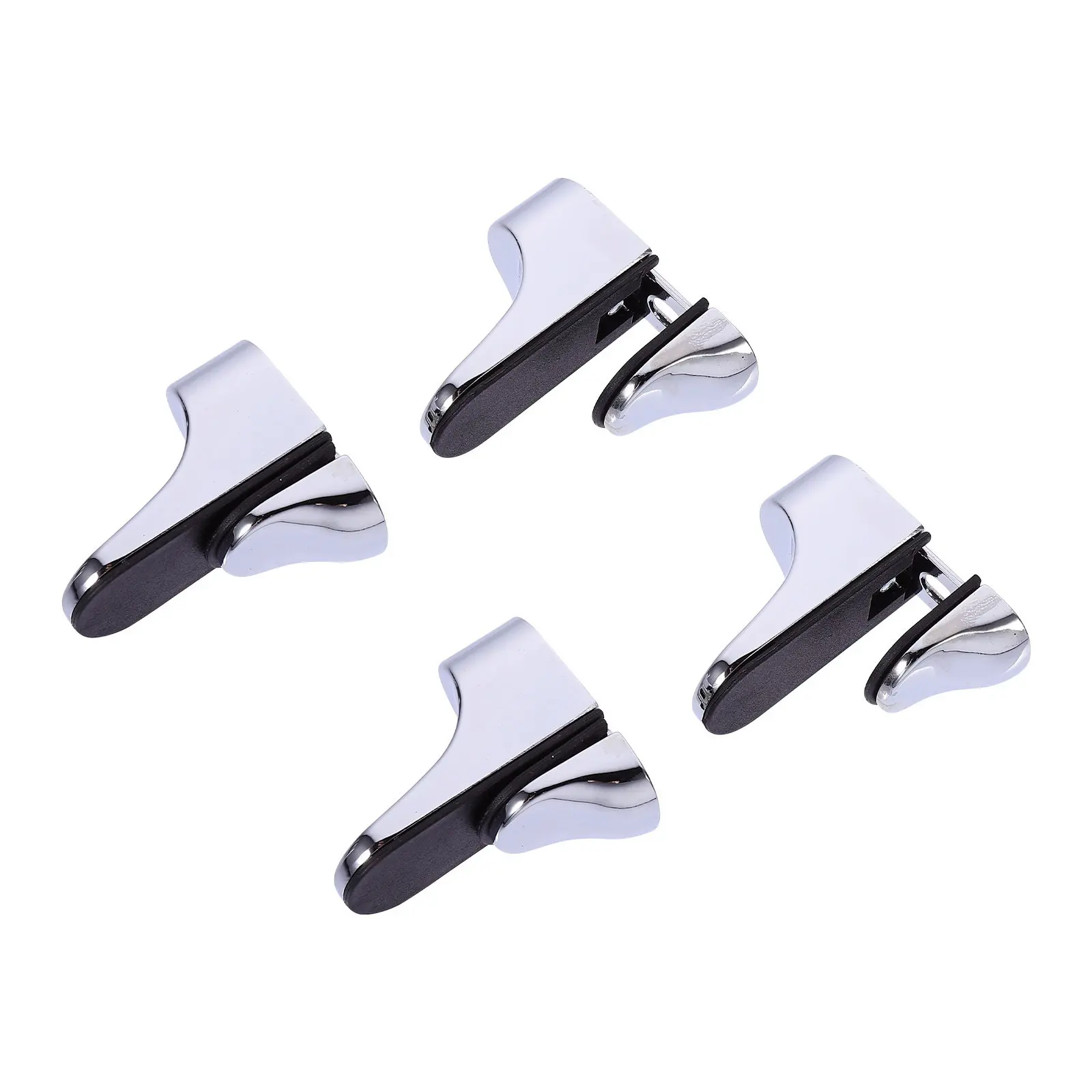 4Pcs Zinc Alloy Glass Shelf Bracket Adjustable 3-20Mm Thick Glass Protection Clamp Rust Resistant Flat Back