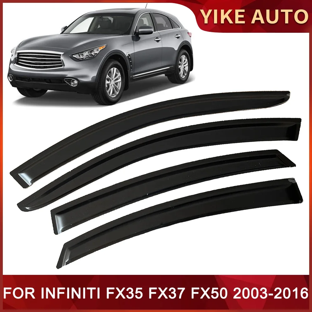 

Оконный козырек для Infiniti FX35 FX37 FX50 2003-2016, дверной козырек, защита от ветра, солнца, дождя, боковые окна, ветровые дефлекторы, авто