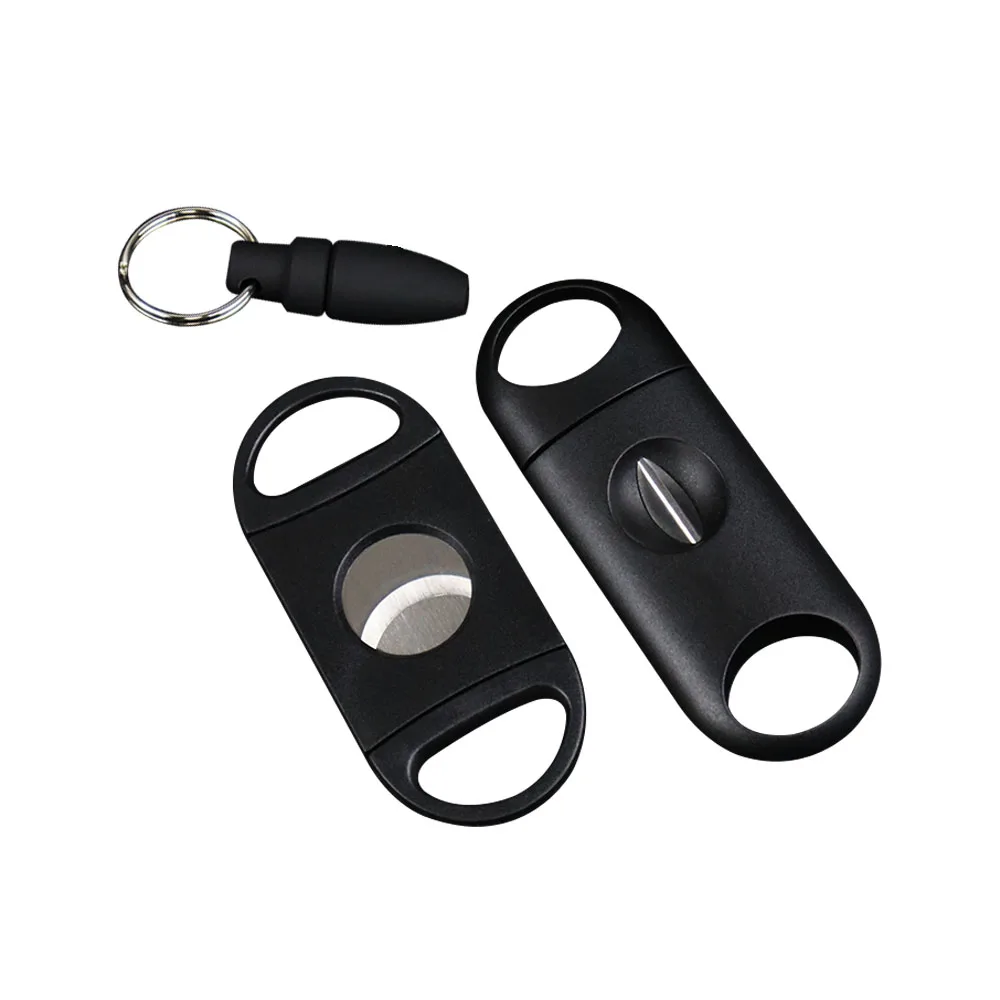 CIGAR CUTTER 3Pcs Combination Sets Sharp Stainless Steel Blade V-Cut Cigars Guillotine Puncher Knife Cigar Accessories CG-009