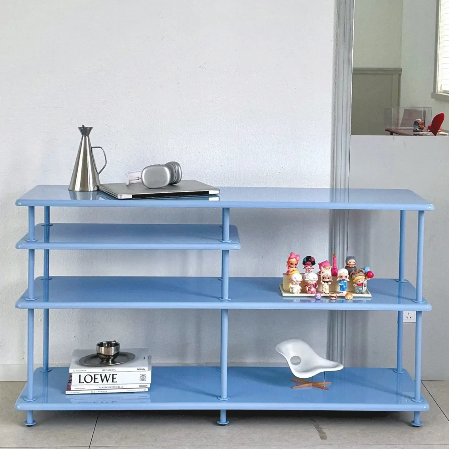 LMM living room household color multi-layer swing frame small apartment simple floor storage