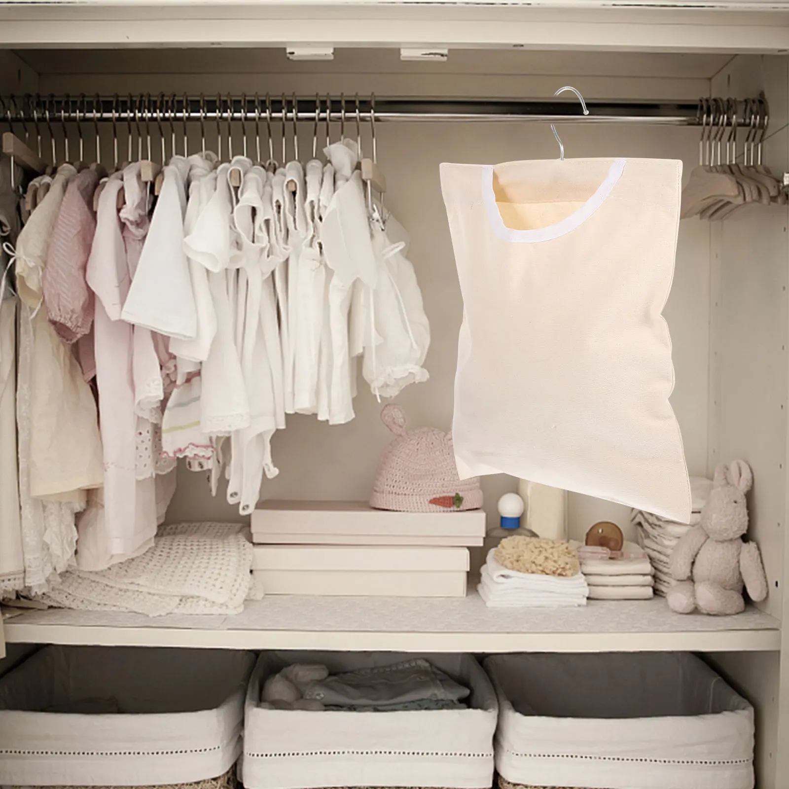 

360 Rotatable Clothespin Hanging Bag Storage Pouch For Socks Bra Underwear Garlic Onion Kitchen Home Portable Hanging