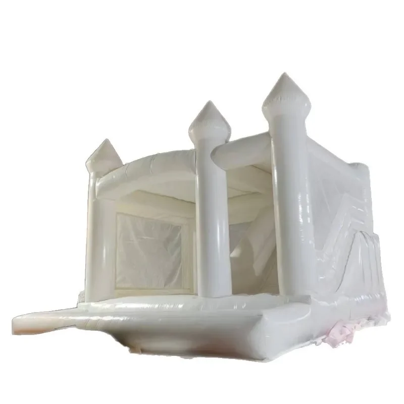 Outdoor Inflatable Slide White Wedding Jumper Inflatable Castle Small Trampoline