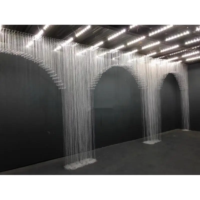 340 CM Acrylic Beads Curtain Ceiling hanging Pendant For Wedding Arch Backdrop Party Event Decoration Stage Hotel Hall Backdrops