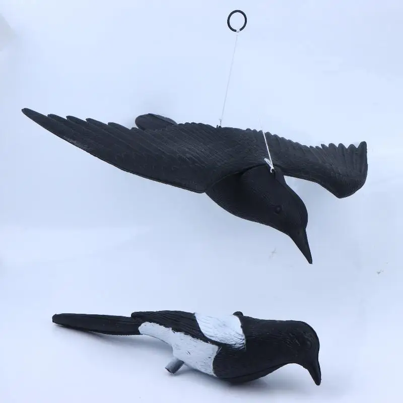 Simulation Crow Lifelike Black Raven Prop Natural Pest Control Durable Bird Repellent for Outdoor Garden Farm Pest Deterrent Us