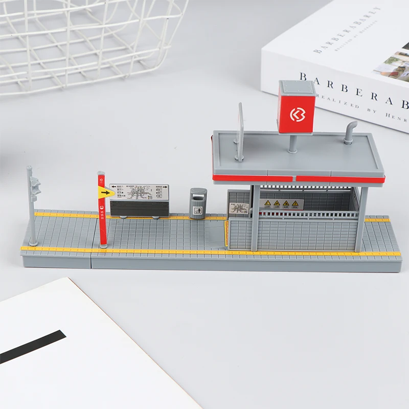1:64 スケール地下鉄駅ジオラマモデル建築シーンキット DIY 分解ジオラマ砂テーブルレイアウト装飾用