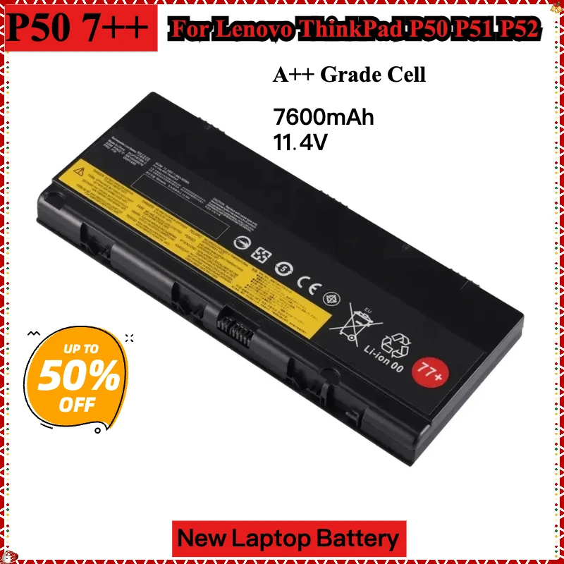 11.5V 7600mAh Laptop Battery 00NY492 00NY493 SB10H4507 SB10H45075 76 77 SB10H45078 For Lenovo ThinkPad P50 P51 P52