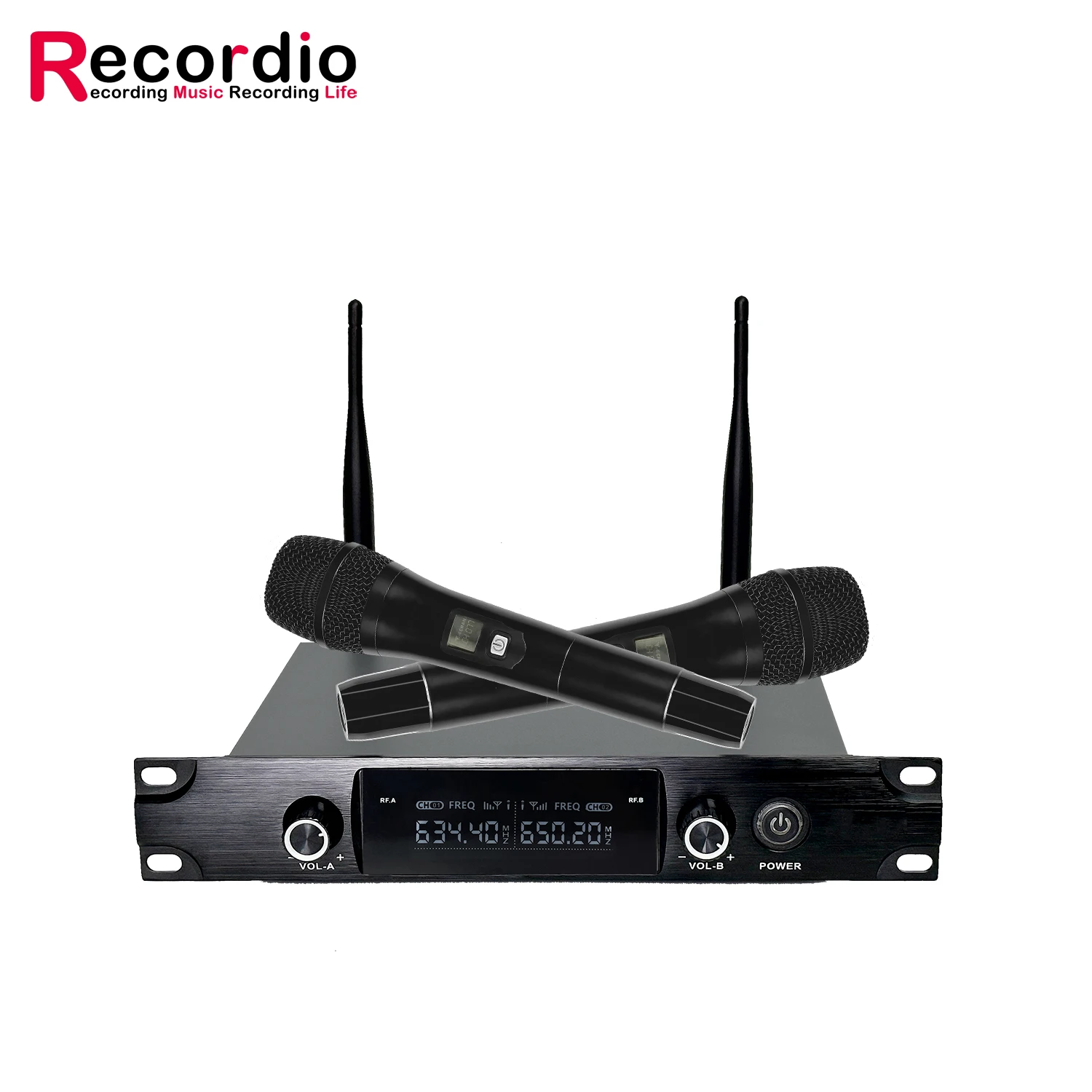 

GAW-SH400 Vhf Dual-channel Wireless Microphone System Dynamic Handheld Mic Karaoke Microphone for Stage Performance