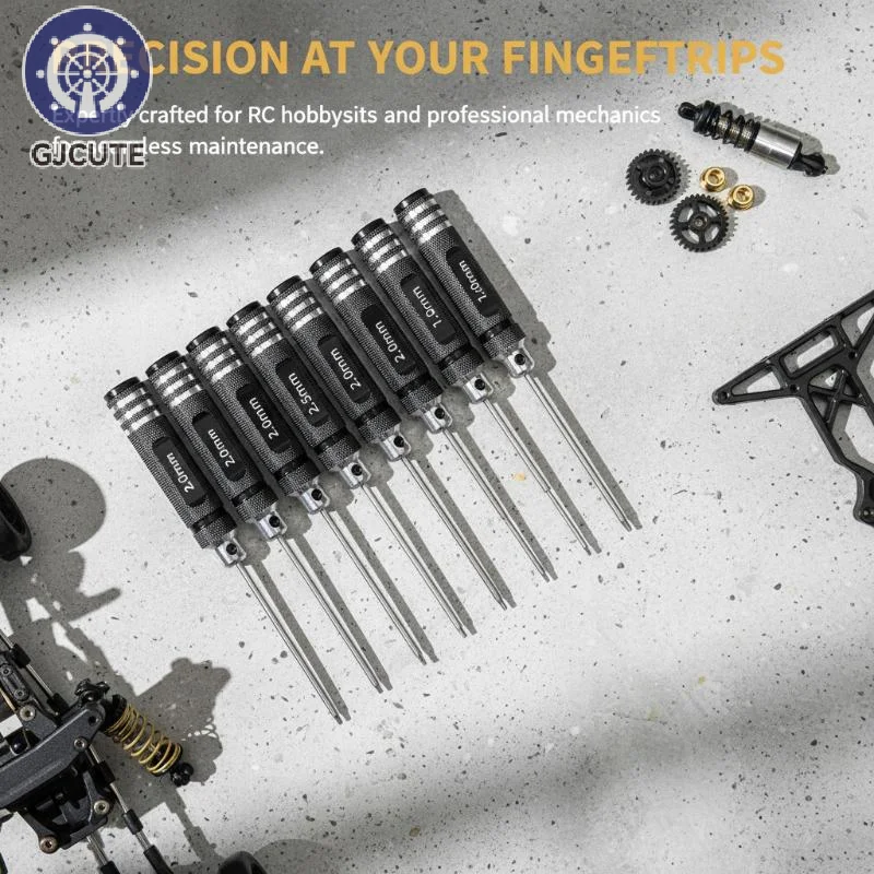 Precision Hex Driver Set For RC Models 0.9-3mm Screwdriver Kit Miniature Allen Wrench For Drone Airplane Repair