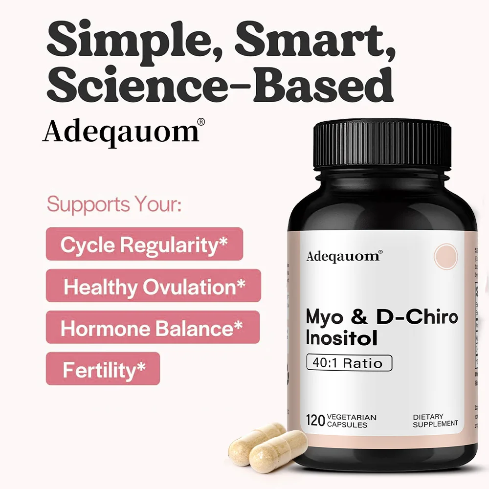 Myo-Inositol & D-Chiro Inositol Capsules - Supports Women’s Hormone Balance, Ovarian Health, Fertility & Cycle Wellness
