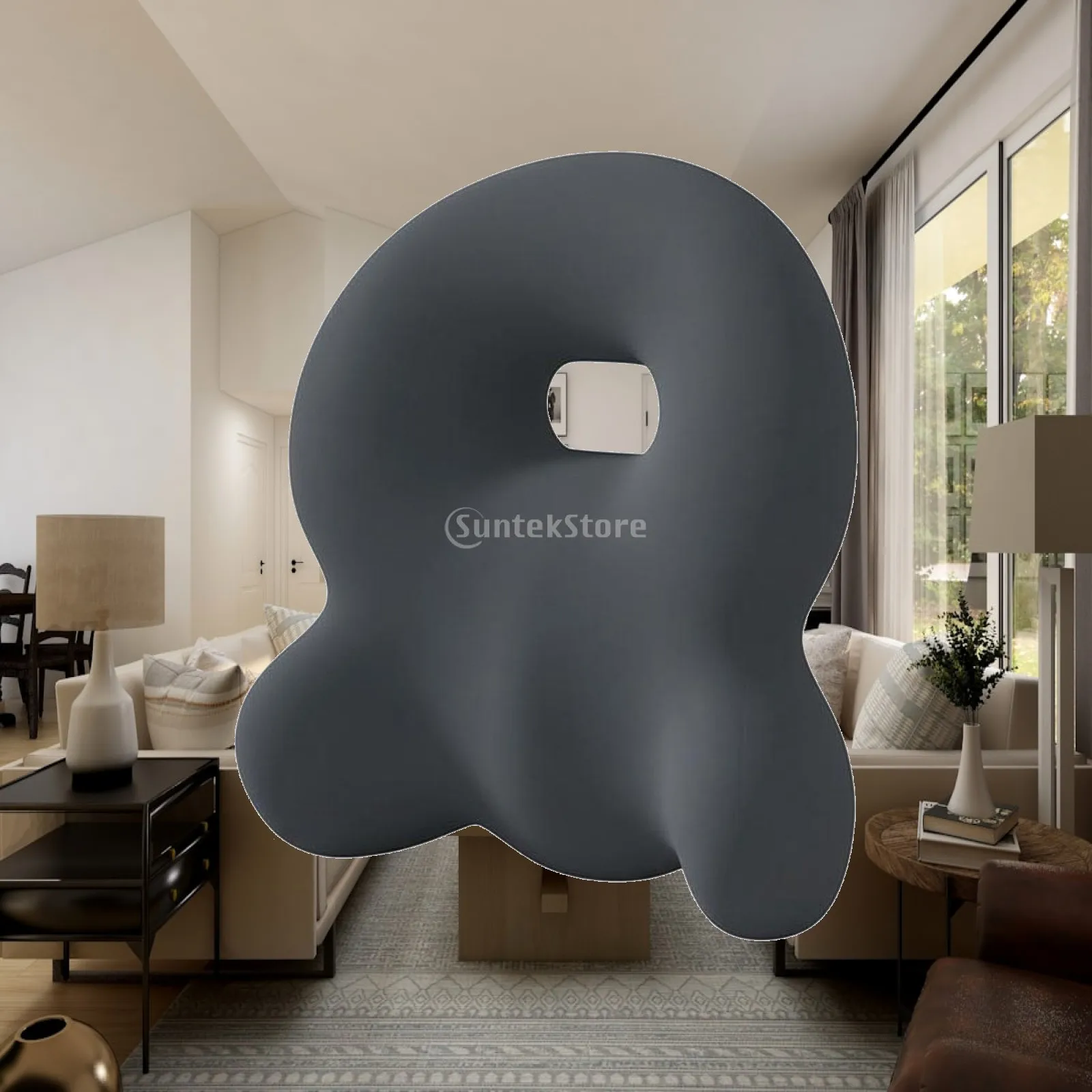 Contoured Support Cushion Memory Foam Breathable Backrest Pillow for Office Home Car Seating