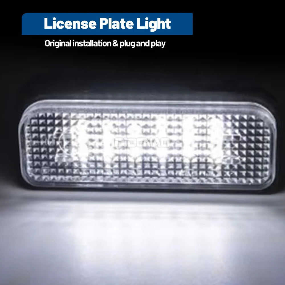 2pcs License Plate Light For Mercedes Benz C-Class S203 E-Class W211 S211 CLS-Class W219 SLK-Class R171 Led Number Plate Lamp