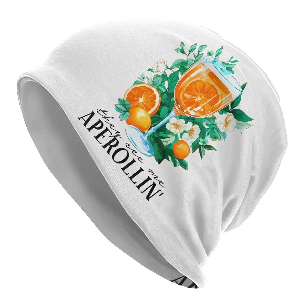 Cocktail Alcohol Drink Cap Aperols Spritz Goth Men Women Outdoor Skullies Beanies Hats Spring Warm Multifunction Bonnet Hat