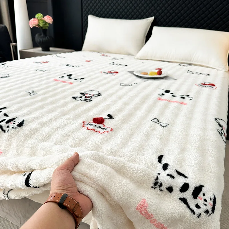 Bubble Fleece Thickened Sheet Single Piece Winter Student Single Fleece Coral Fleece Blanket Quilt Single Bed Blanket