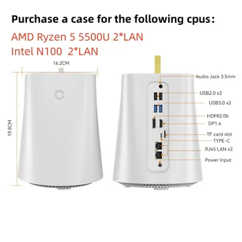 미니 PC NAS 방화벽 라우터, 산업용 컴퓨터 PC, Wifi6 AMD R7 5825U, DDR4 M.2 NVME 2280 LAN, Pfsense 리눅스 윈도우 11 