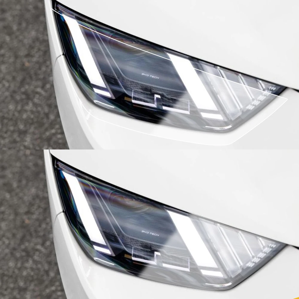 TPU PPF Smoke Black Car Headlight Protective Film for BYD Seagull 2024-2025 Pre Cut Anti-Scratch Vinyl Wrap Kit High-Gloss Film