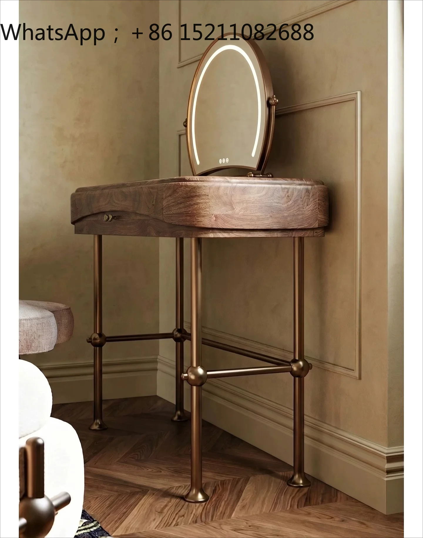 SCY makeup table, dresser, chest, integrated medium and ancient style, advanced sense, retro light luxury master bedroom