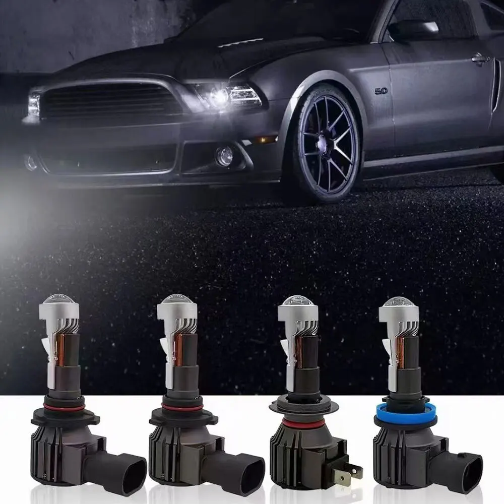 

Беспроводной проектор H11 H7 9005 9006, автомобильная фара Plug & Play, мини-светодиодный объектив, противотуманная фара RHD LHD