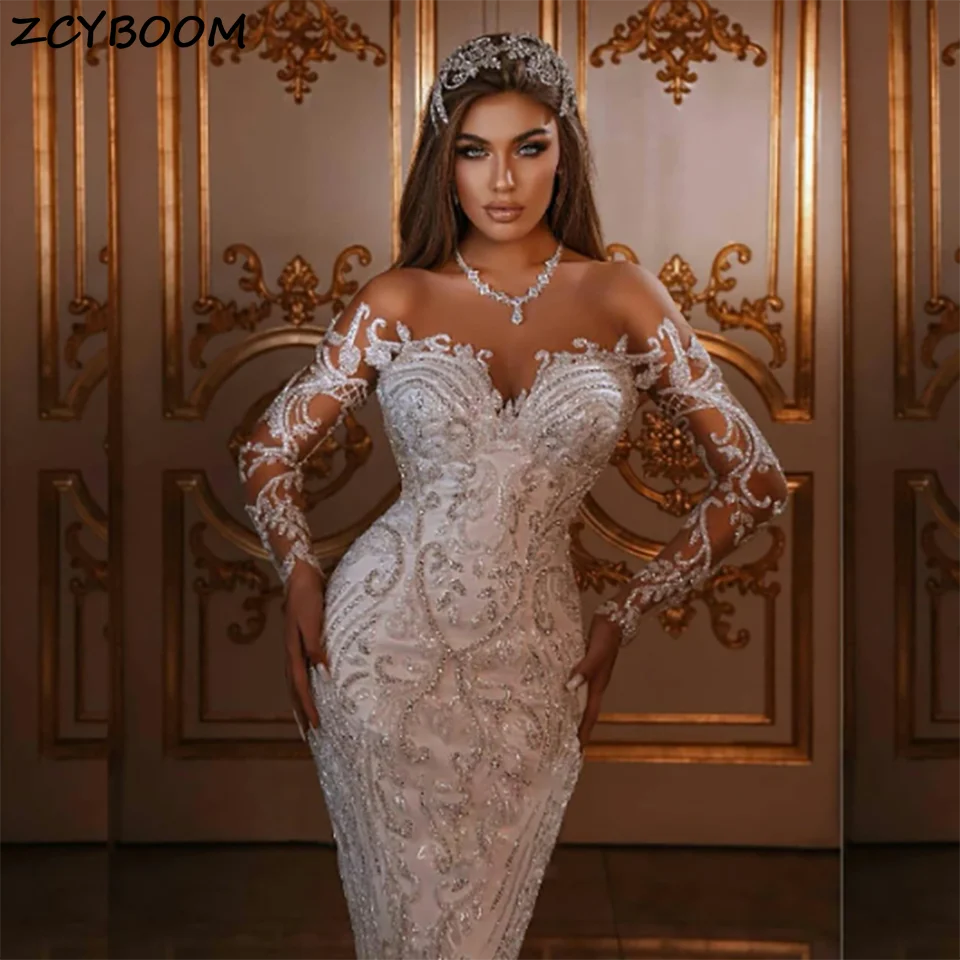 

Luxurious Lace Appliques Off The Shoulder Sweetheart Mermaid Wedding Dresses 2024 Detachable Court Train Bridal Gowns For Women