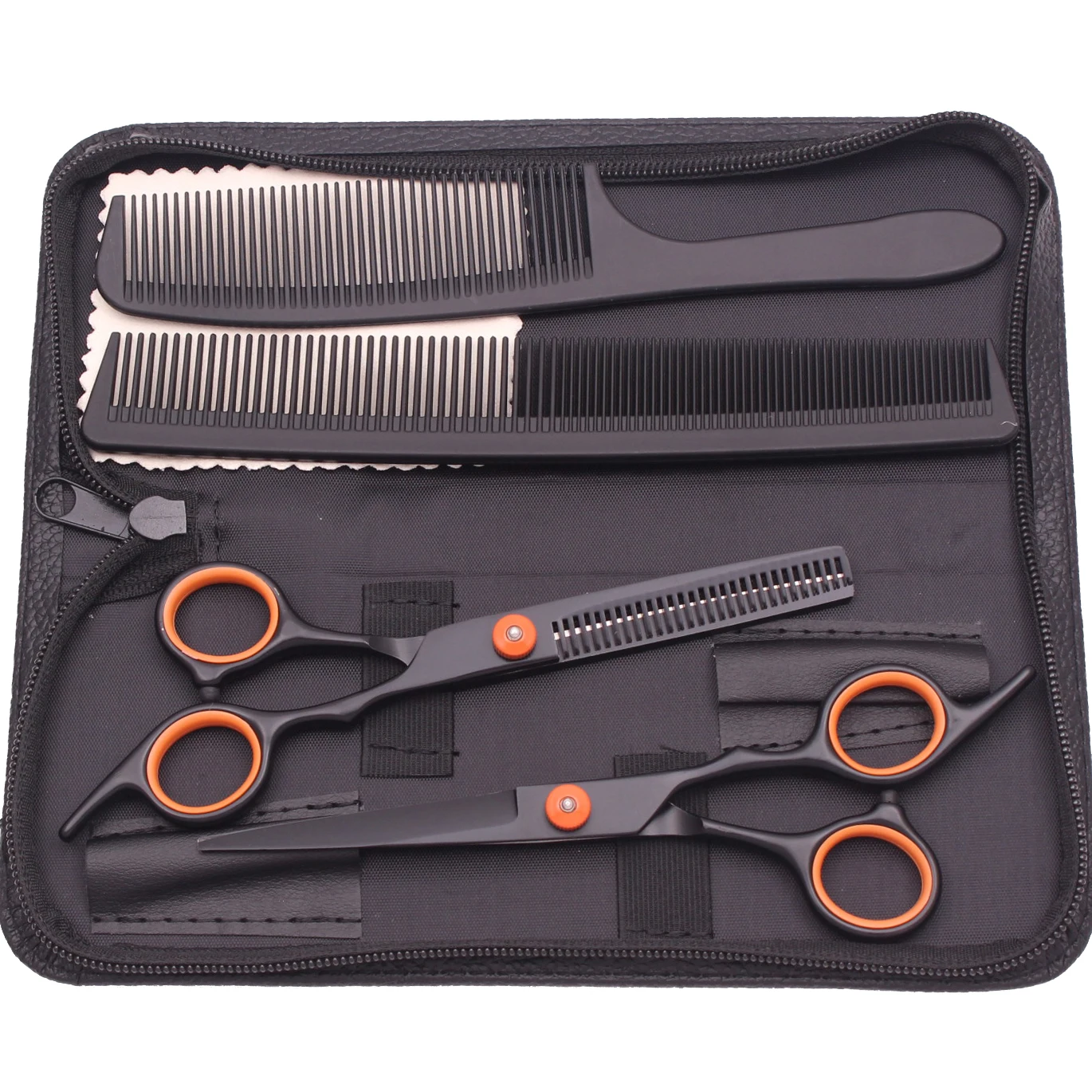 Hair Scissors Japan Stainless Hairdressing Scissors Blue Hair Cutting Scissors 4in1 Barber Shop Thinning Shears Comb C1001